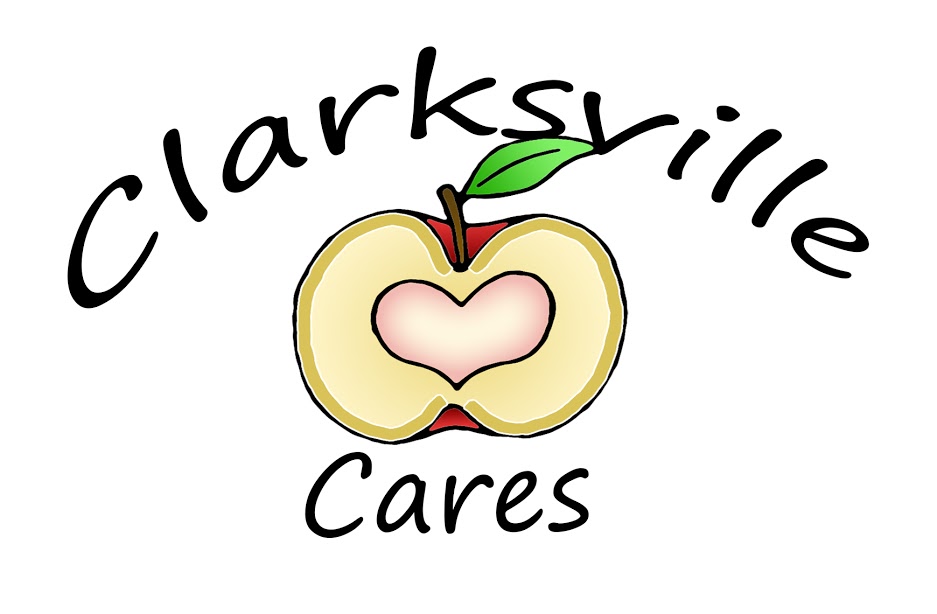 clarksville cares with apple logo